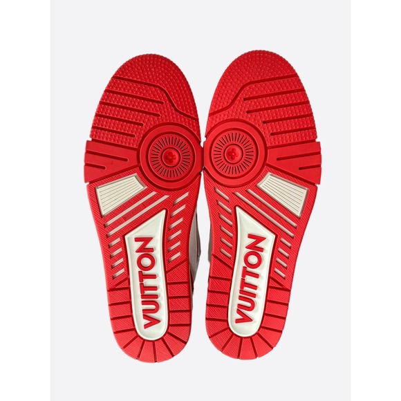 Louis Vuitton White & Red Paris Exclusive Trainer - Picture 5 of 7